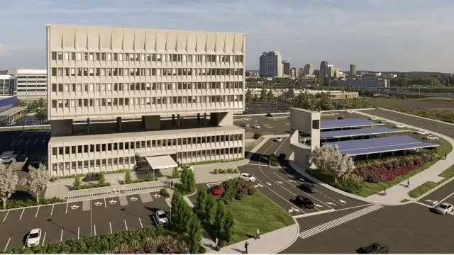 Hotel Marcel rendering from east after redevelopment